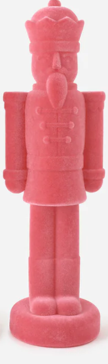 Flocked Nutcracker Figure, 36" Choose one white, sage, green,emerald,red or pink - Burlap and Bling Decor
