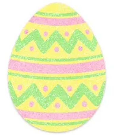 20" GLITTERED EVA EASTER EGGS CHOOSE ONE YELLOW, BLUE LAVENDER - Burlap and Bling Decor