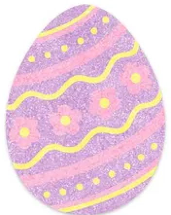 20" GLITTERED EVA EASTER EGGS CHOOSE ONE YELLOW, BLUE LAVENDER - Burlap and Bling Decor