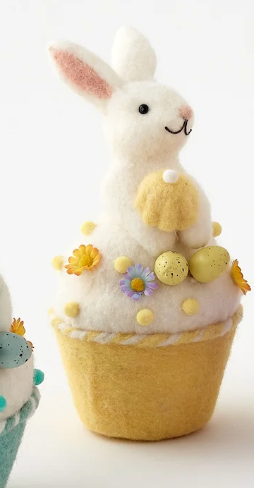 Bunny Cupcake - 4 Assorted Colors - Burlap and Bling Decor