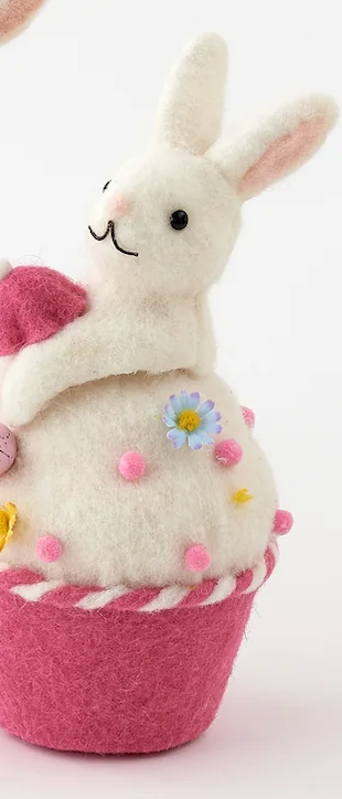 Bunny Cupcake - 4 Assorted Colors - Burlap and Bling Decor