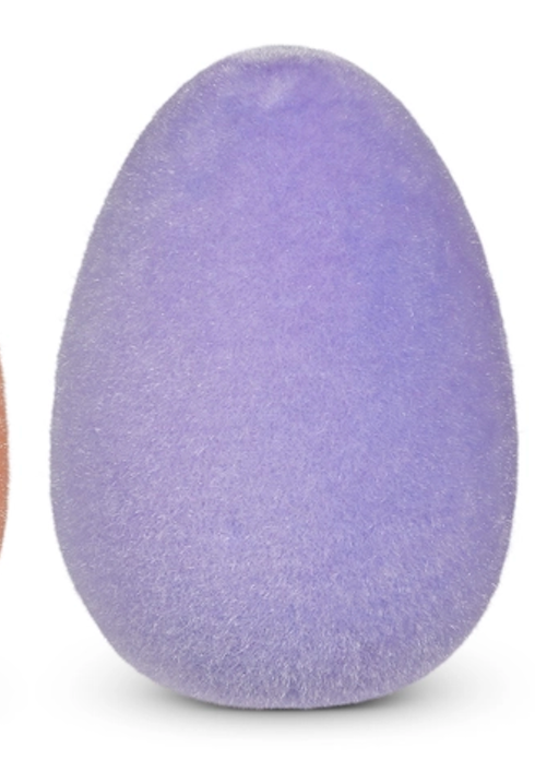 8" SHERBET FLOCKED EGG CHOOSE ONE PINK, LAVENDER OR ORANGE - Burlap and Bling Decor