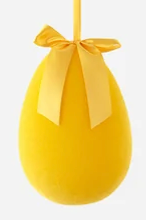 FLOCKED HANGING EGG DISPLAY, 10 ASST, PVC, 12", 19" CHOOSE SIZE AND COLOR - Burlap and Bling Decor
