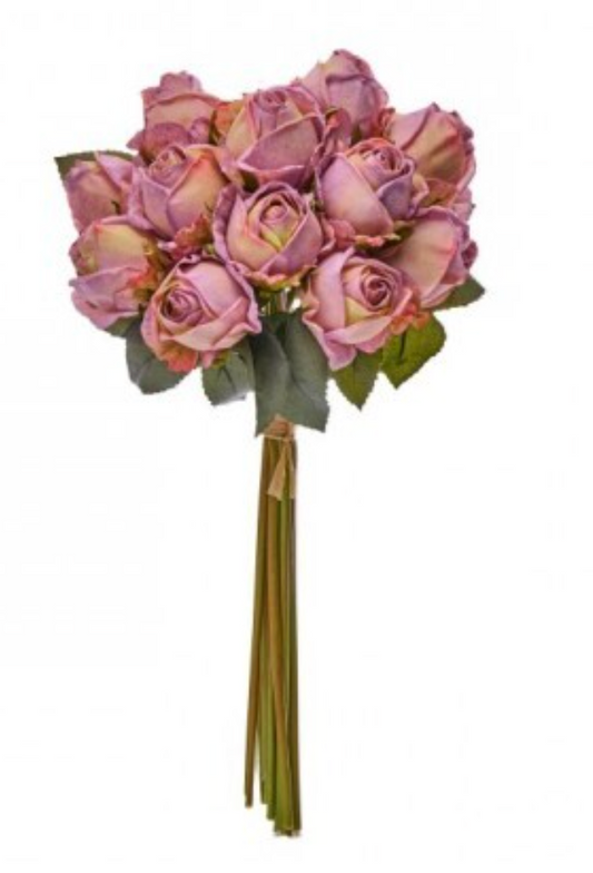 FREEZEDRY ROSE 10" BUNCH/12 LAVENDER - Burlap and Bling Decor