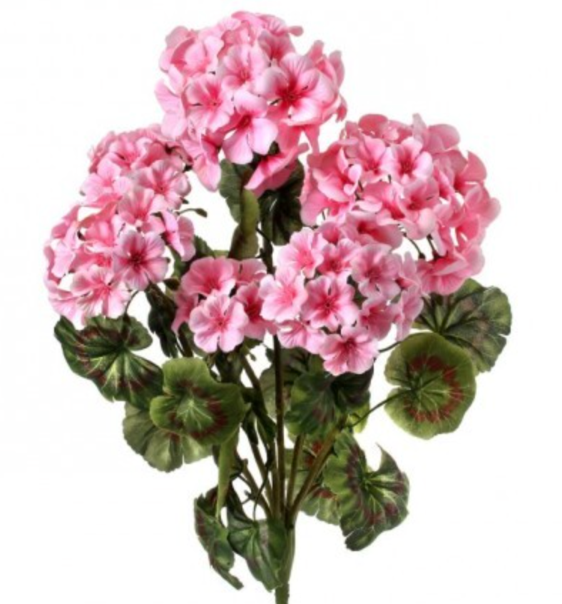 GERANIUM BUSH 20" PINK - Burlap and Bling Decor