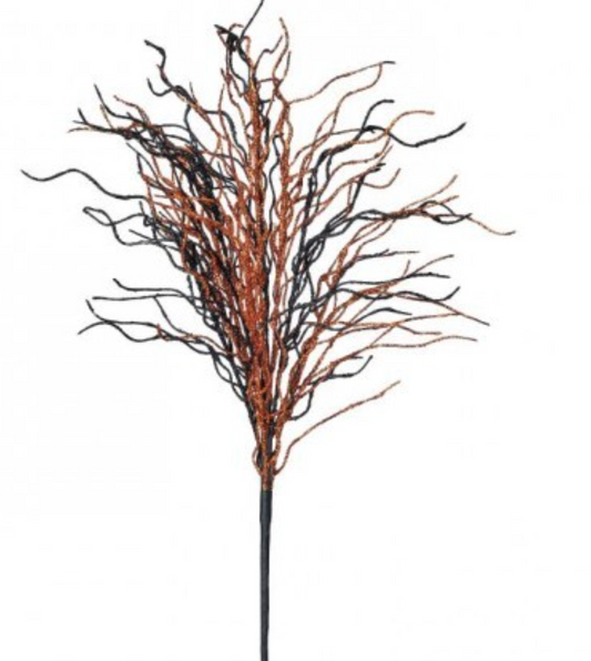 28" GLITTER WEB SPRAY Orange Black - Burlap and Bling Decor