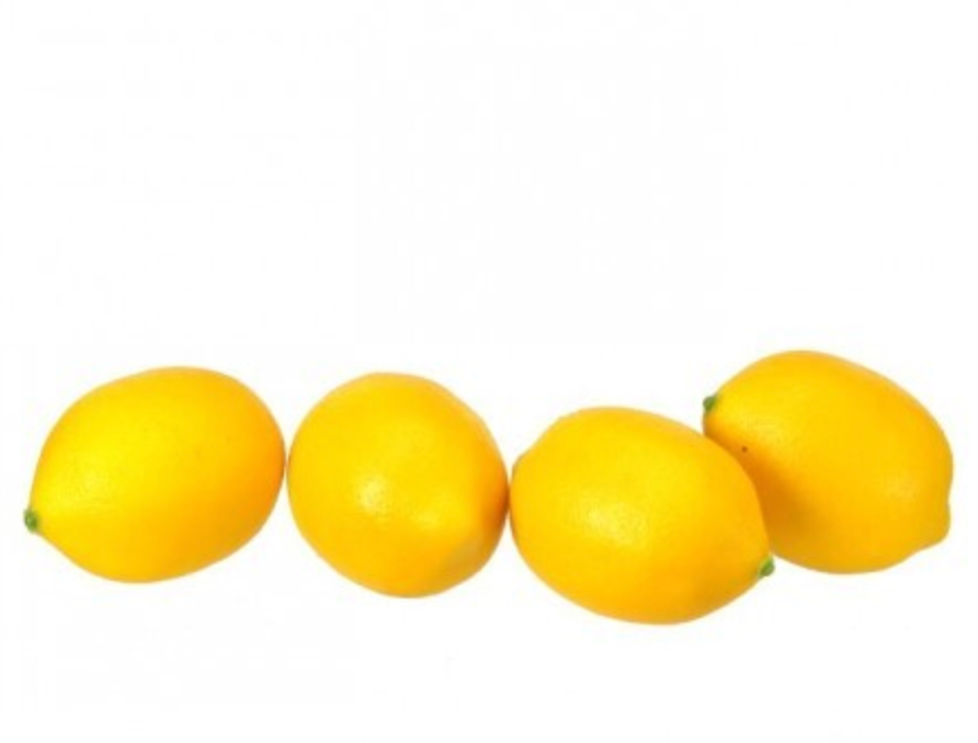 LEMONS 3" BAG/4 - Burlap and Bling Decor