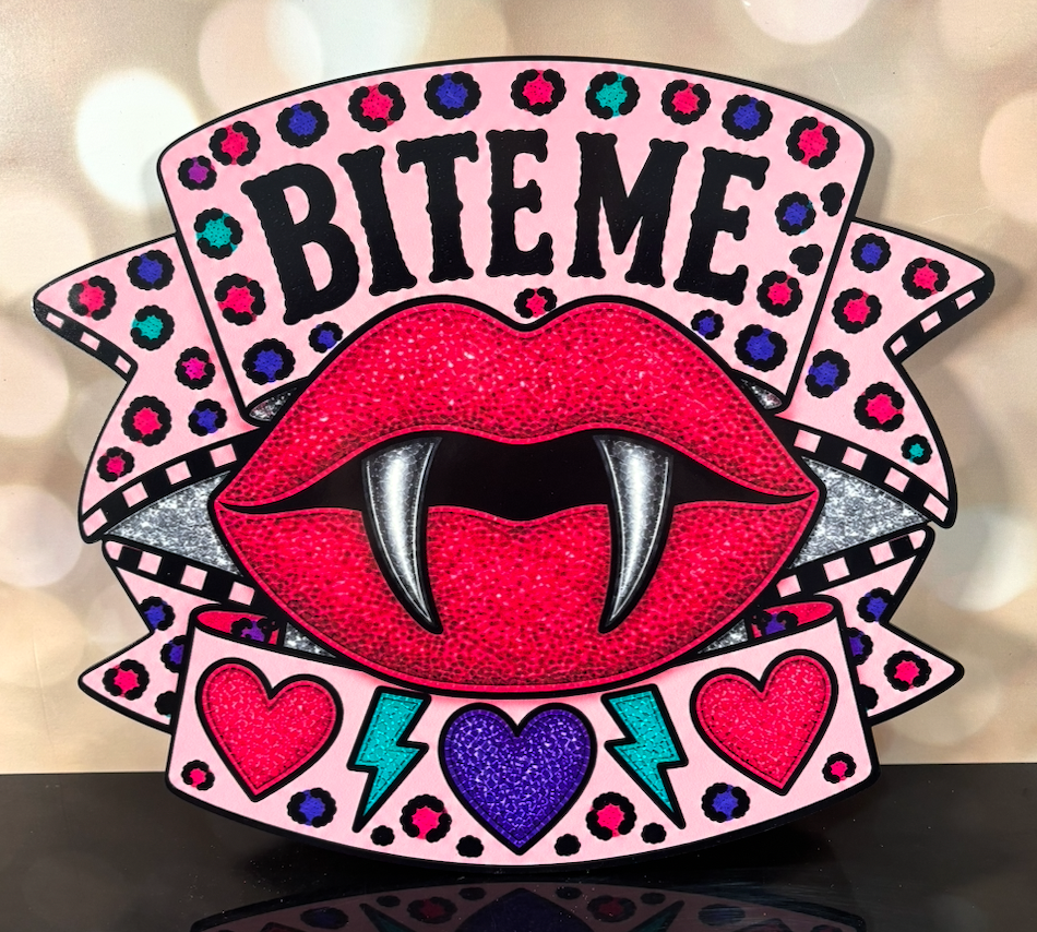 Bite Me 14" sign - Burlap and Bling Decor
