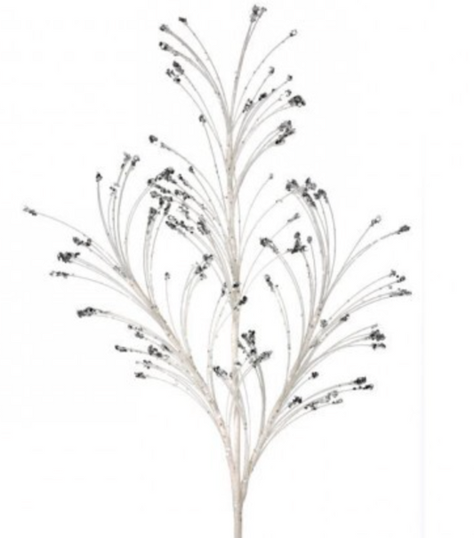 36" GLITTER SEQUIN TIP GRASS SPRAY WHSI