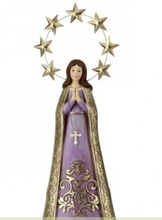17" RESIN PRAYING ANGEL PURPLE
