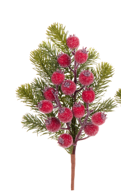 15.5" ICED BERRY AND GREENERY SPRAY CHOOSE ONE RED,ORANGE OR PURPLE