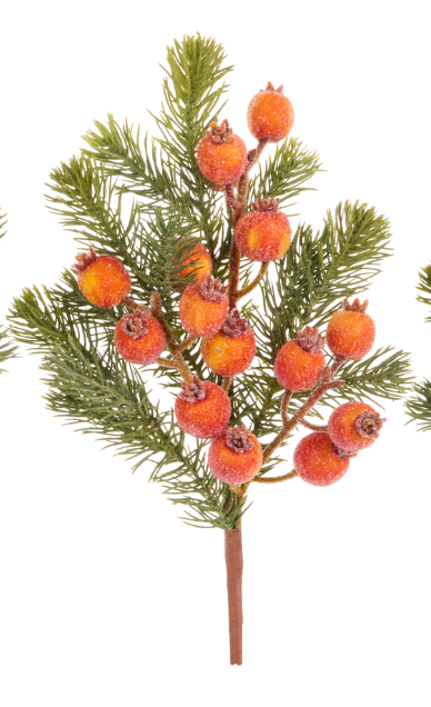 15.5" ICED BERRY AND GREENERY SPRAY CHOOSE ONE RED,ORANGE OR PURPLE