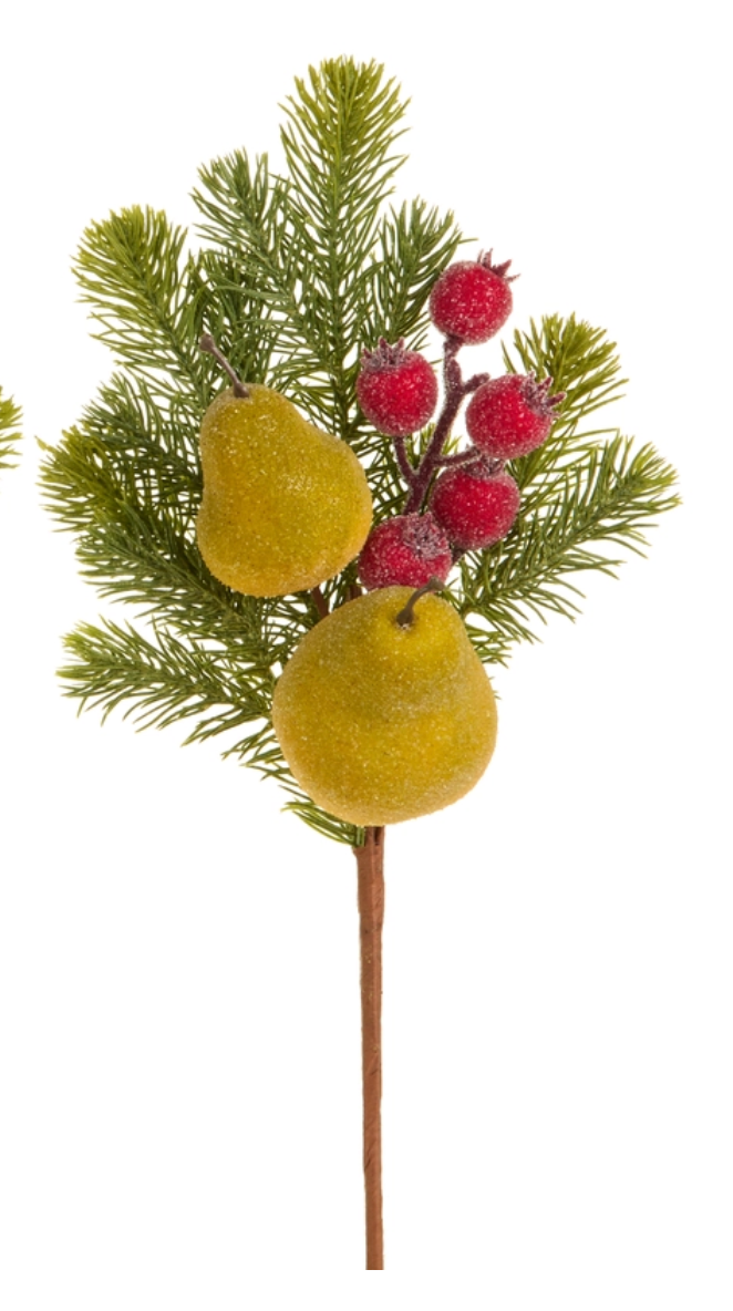 16" ICED FRUIT AND GREENERY SPRAY Choose one Pears and Pomegranates