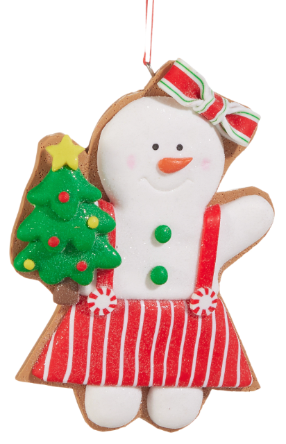 4.5" SNOWMAN COOKIE ORNAMENT Choose one Girl or Boy