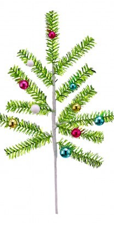 16" TINSEL/BALL RETRO PICK 3/AST HOMU