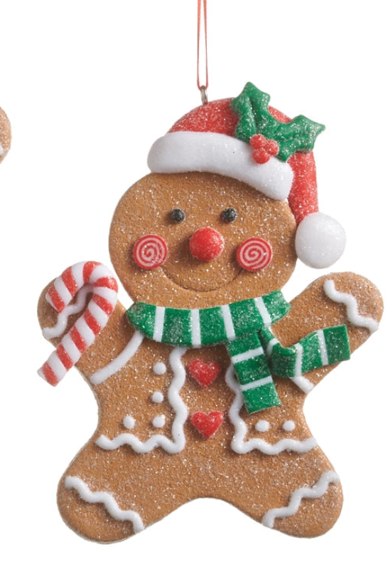 4.25" Sugared Gingerbread Ornament Choose Boy or Girl