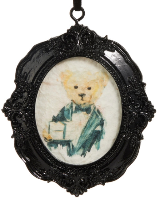 6" Beary Elegant Framed Ornament Choose Boy or Girl