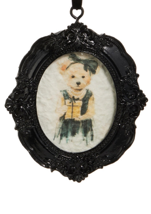 6" Beary Elegant Framed Ornament Choose Boy or Girl