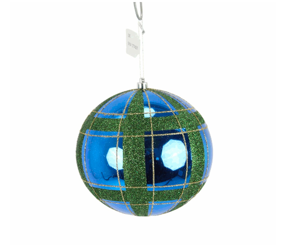 6"TARTAN BALL ORNAMENT