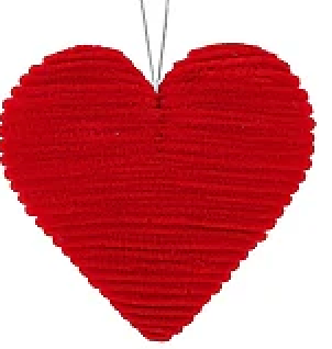 8"L X 8"W PIPE CLEANER HEART 3 ASST RED, PNK, HT PNK - Burlap and Bling Decor