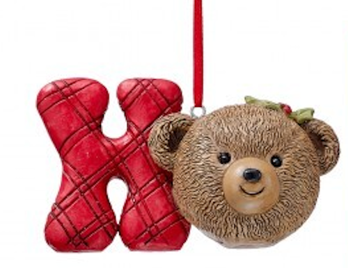 4" RESIN BEAR "HO HO HO"" ORNAMENT 3/AST CHOSE ONE - Burlap and Bling Decor