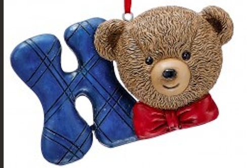 4" RESIN BEAR "HO HO HO"" ORNAMENT 3/AST CHOSE ONE - Burlap and Bling Decor