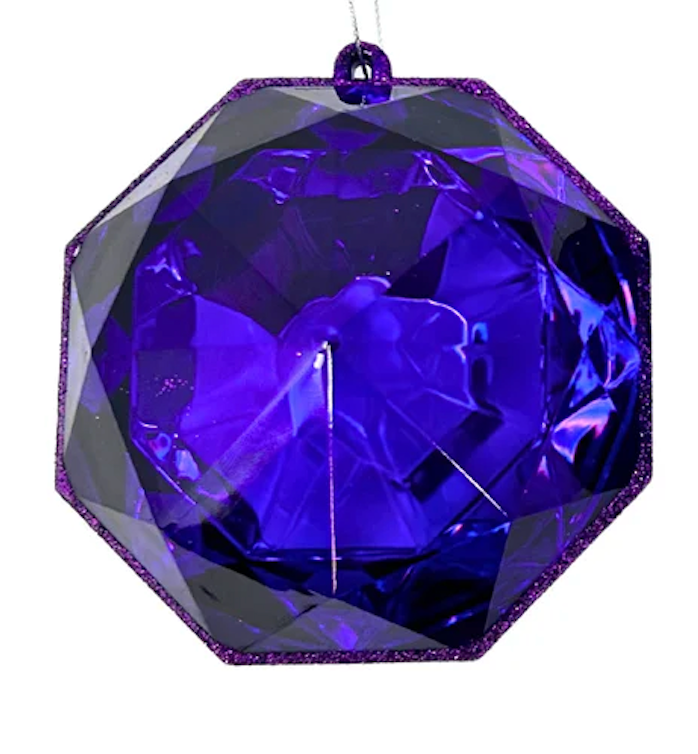 Acrylic RND/SQR Precious Gem 4" - choose one Midnight Purple - Burlap and Bling Decor