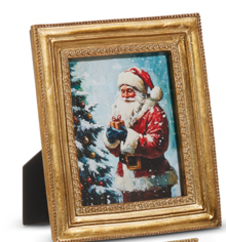 6" Traditional Winter Holiday Scene Framed Art choose one - Burlap and Bling Decor