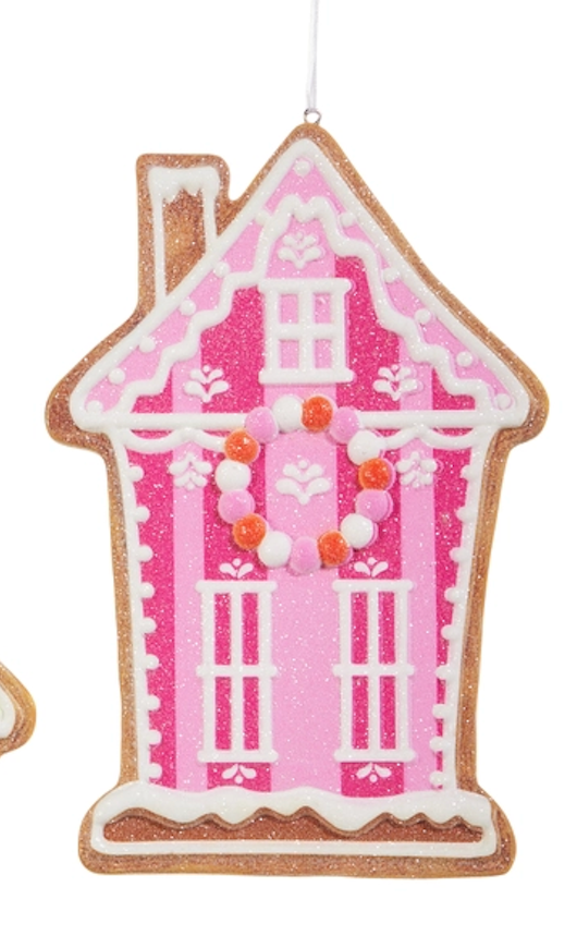 6" Vivid Jolly Gingerbread House Ornament choose one - Burlap and Bling Decor