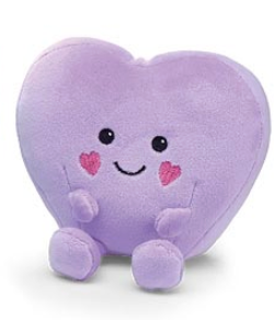PLUSH 5" SMILE HEARTS Choose one color pink, lavender or mint - Burlap and Bling Decor