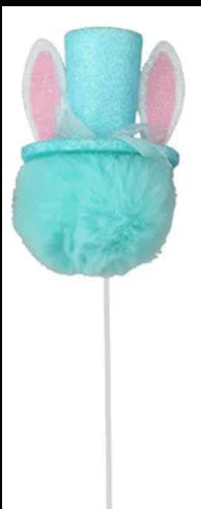 18"H BUNNY/EAR/HAT CHOOSE ONE : PNK/LAV/BLU/GRN - Burlap and Bling Decor