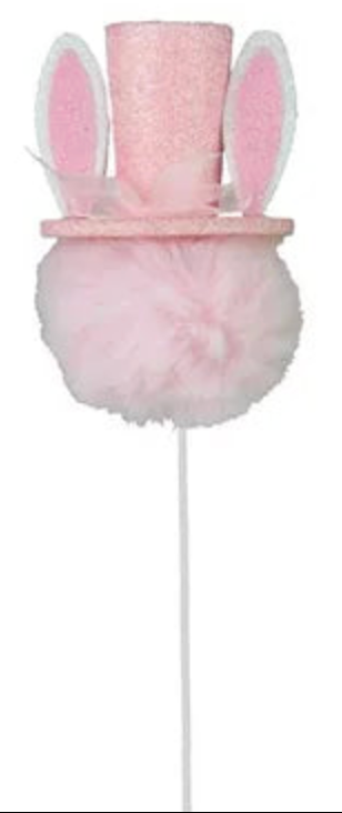 18"H BUNNY/EAR/HAT CHOOSE ONE : PNK/LAV/BLU/GRN - Burlap and Bling Decor