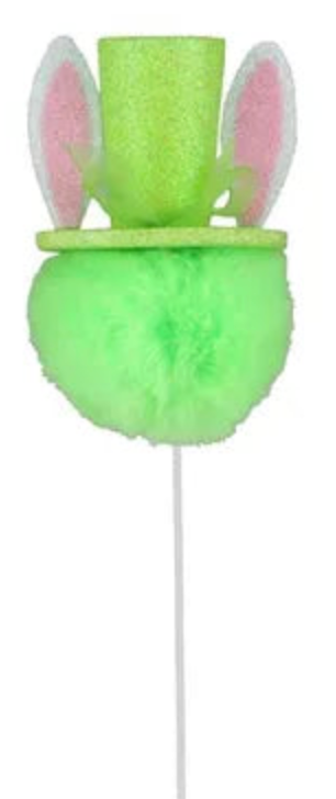 18"H BUNNY/EAR/HAT CHOOSE ONE : PNK/LAV/BLU/GRN - Burlap and Bling Decor