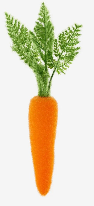 Flocked Orange Carrot - 3 Assorted sizes - Burlap and Bling Decor