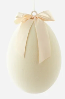 FLOCKED HANGING EGG DISPLAY, 10 ASST, PVC, 12", 19" CHOOSE SIZE AND COLOR - Burlap and Bling Decor
