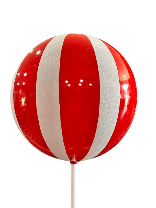 44" Lollipop Pick Red White