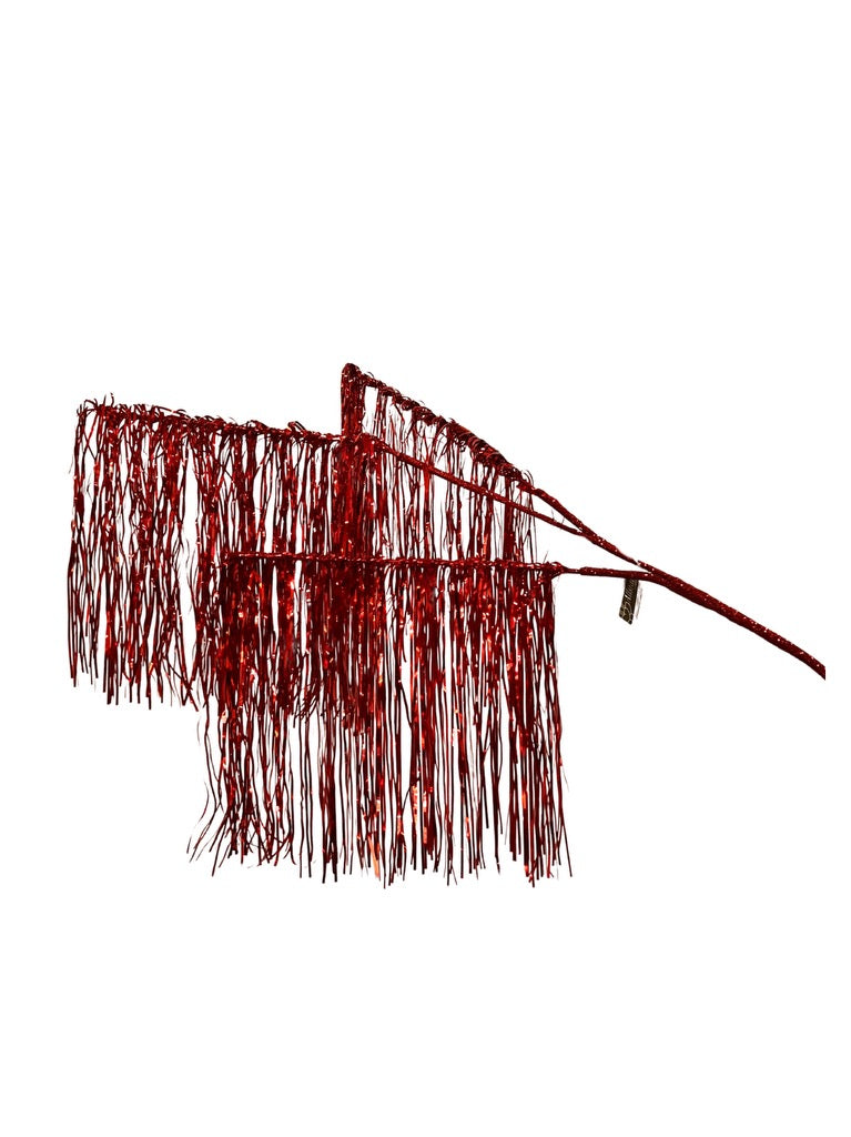 40" Tinsel Hanging Spray Red - Burlap and Bling Decor