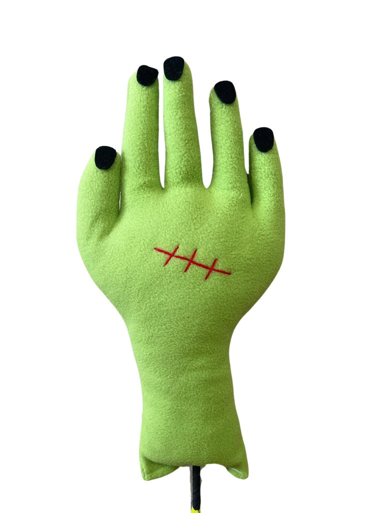 Plush Frankie Hand Pick H22xW6xD2 Green - Burlap and Bling Decor