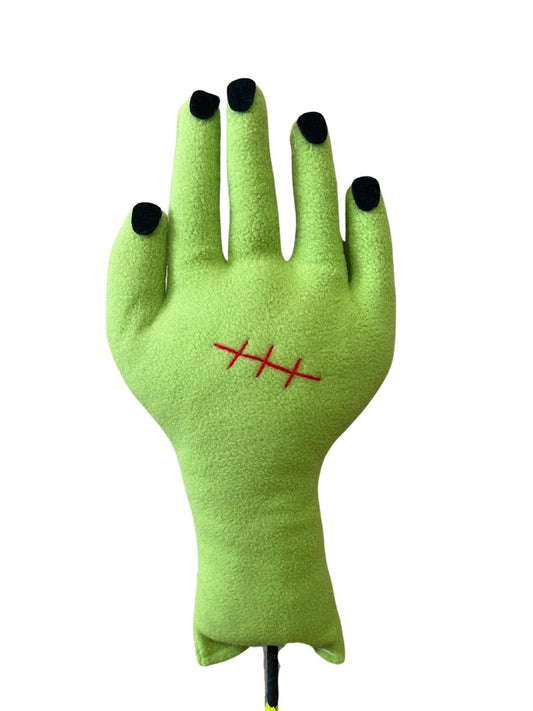 Plush Frankie Hand Pick H22xW6xD2 Green - Burlap and Bling Decor