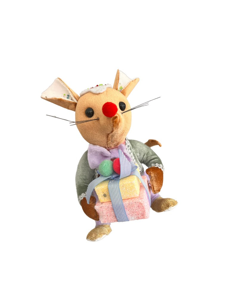 CHRISTMAS PARTY MOUSE 11'' Select 1 - Burlap and Bling Decor