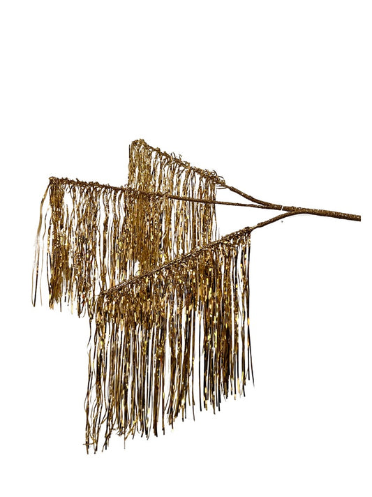 40" Tinsel Hanging Spray Gold - Burlap and Bling Decor