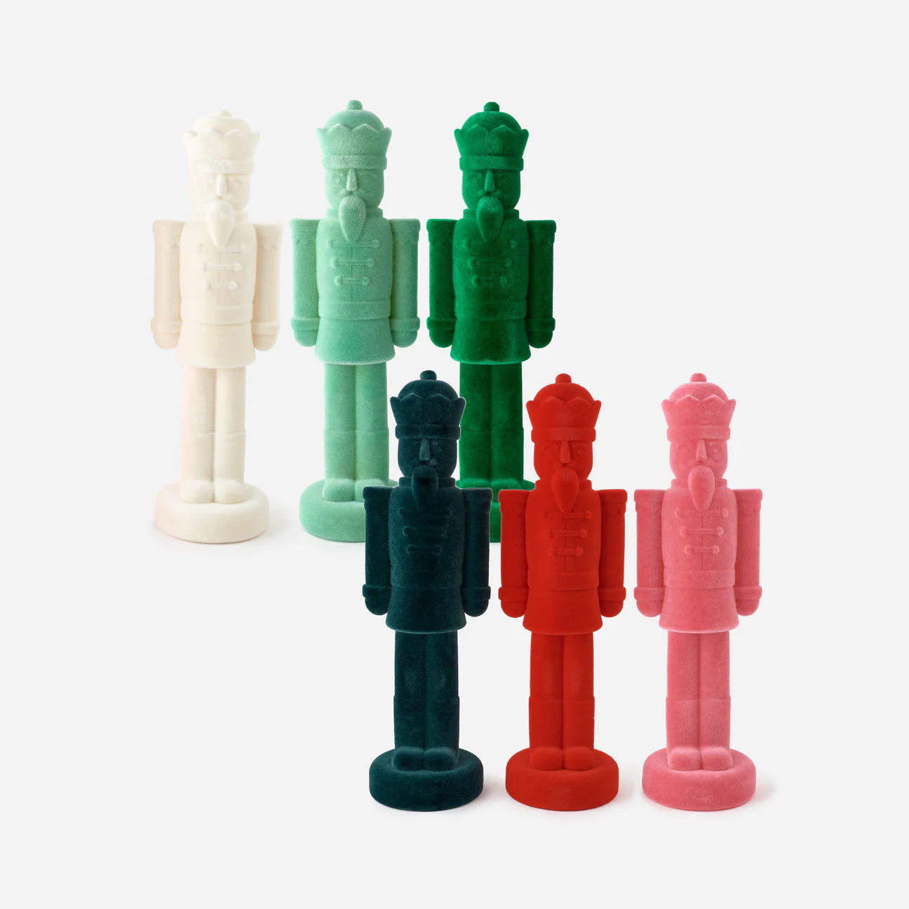 Flocked Nutcracker Figure, 36" Choose one white, sage, green,emerald,red or pink - Burlap and Bling Decor