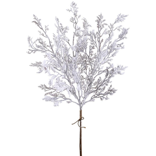 29.5" Snowed Twig Bundle White - Burlap and Bling Decor