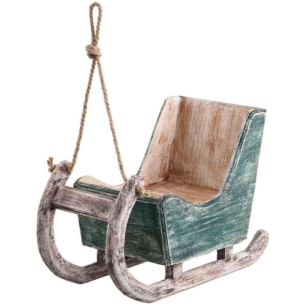 10" Sleigh Green Brown