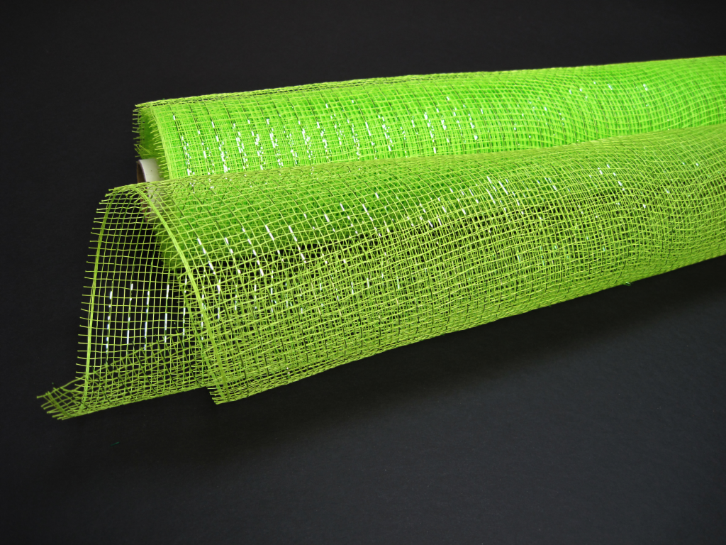 LIME METALLIC MESH, 10"X10Y