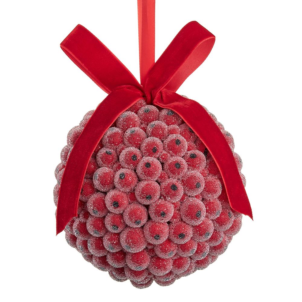 4.75" Iced Berry Orb Red