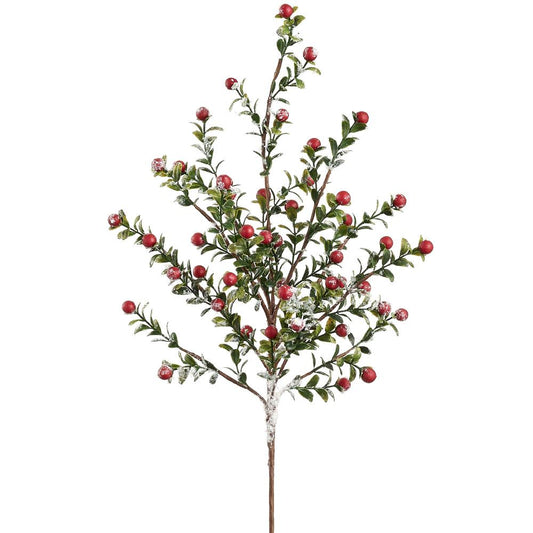 33.75" Snowed Berry Spray Red