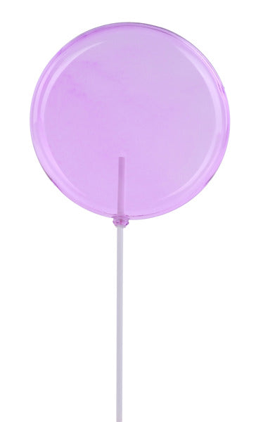 150MM LOLLIPOP W/STICK, 13.75"OAL CLEAR LAVENDER - Burlap and Bling Decor