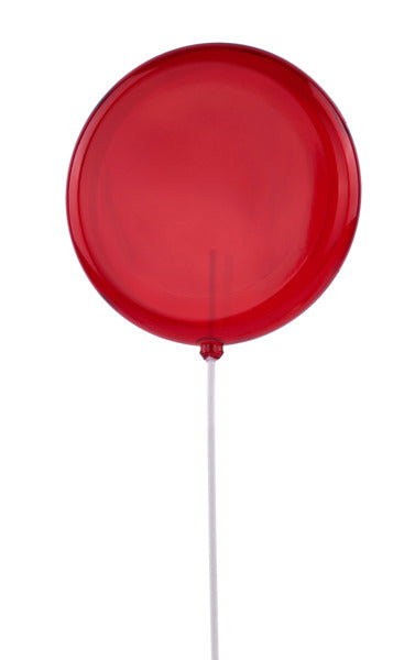 150MM LOLLIPOP W/STICK, 13.75"OAL CLEAR RED - Burlap and Bling Decor