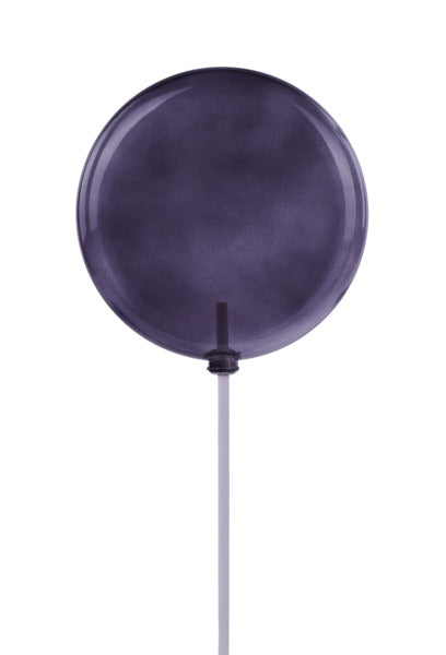 200MM LOLLIPOP W/STICK, 19" CLEAR BLACK - Burlap and Bling Decor